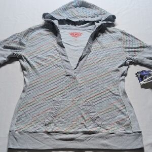 Ellemenno Gray Hooded Sweatshirt Relaxed Fit